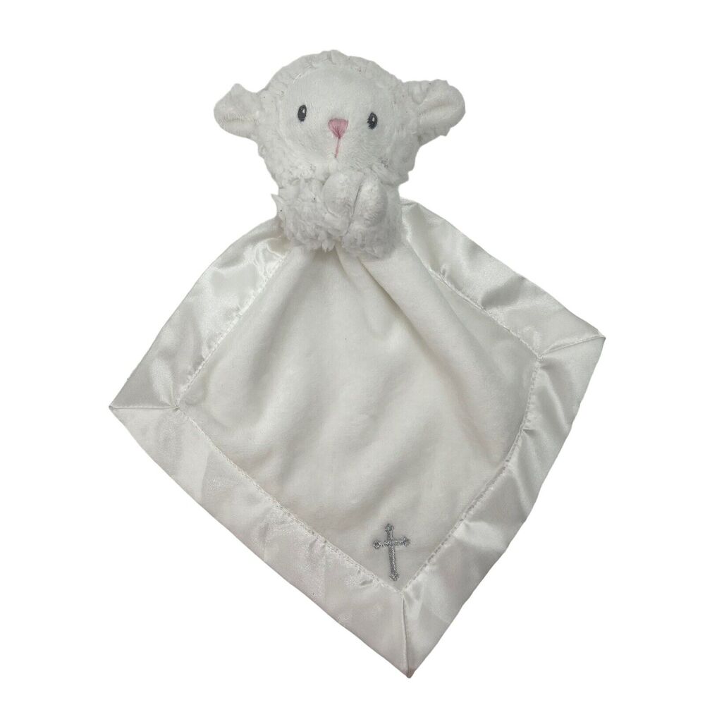 Baby Aspen Bedtime Blessings Prayer Lamb Rattle Lovie Security Blanket Lovey